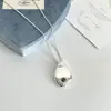 Collar con Colgante de Corazón Irregular Plateado de Alta Gama y Alta Resistencia para Mujer, Cadena Larga de Suéter de Lujo Ligero de Nicho para Otoño e Invierno
