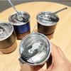 Copo de Café Portátil para Carro com Ventosa e Tampa, Alto Valor de Cor, para Uso Externo, Acampamento ao Ar Livre, Aço Inoxidável 304 de Camada Única