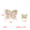Nuevos Accesorios de Aleación Transfronterizos Vidrio de Colores Moda Mariposa Simple Placa de Diamante Mocha Accesorios de Joyería de Mariposa Accesorios para el Cabello