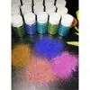 Brillo Ultra Fino 0.1MM Lentejuelas Láser Arte de Uñas Polvo Dorado Resina Epoxi Material Hecho a Mano DIY Pintura en Spray Degradado Polvo Iridiscente