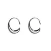 Moda Europea y Americana Pendientes Colgantes de Metal Simples Versátiles Pendientes con Forma de C Pendientes de Celebridad de Internet