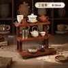 Prateleira de mesa de chá, tampo de mesa de sala de chá, suporte de armazenamento para xícaras de chá, pequeno suporte de chá estilo chinês novo, suporte de exibição de conjunto de chá para bancada