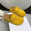 Zapatos tipo Birkenstock sin cordones de suela gruesa Baotou para mujer, calzado de otoño para exteriores, mules slip-on 2026, zapatos cómodos con aumento de altura interior