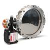 Válvula borboleta de pó de aço inoxidável pneumática 304 placa de aço inoxidável válvula borboleta de pó flange dupla/flange simples