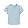 Camiseta Básica de Manga Curta Estilo Americano Picante para Mulheres, Nova Coleção de Verão Estilo Europeu e Americano, Cor Sólida Slim Fit Gola Redonda, Tendência