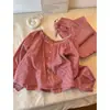 Conjunto de Pijama Cuadros Rosa Dulce para Mujer Otoño 2026 Cárdigan Holgado de Manga Larga Conjunto Casual de Ropa para Estar en Casa Se Puede Usar al Aire Libre