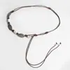 Estilo Boho Corda de Cintura Contas de Resina Cinto Trançado à Mão Acessórios Retrô Fino Artístico Étnico Corda de Cintura Feminina