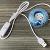 LED Creativo Madera Sólida Redonda Cuadrada Luminosa Base de Madera Enchufe USB Carga Control Remoto Táctil Bola de Cristal Base de Bola