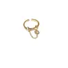 Elegante Anillo de Esmalte para Mujer, Diseño de Nicho Estilo Ins, Anillo Ajustable de Punta Abierta con Patrón para Dedo Índice, Anillo de Dedo del Pie, Directo de Fábrica