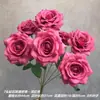 Tecido de lã 7 cabeças buquê de rosa diamante flor de simulação flor rosa flor de casamento material de flor flor de mão decoração de casa flor artificial