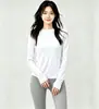 Otoño Invierno Nuevo Estiloalo Mismo Estilo Cuello Redondo Manga Larga Ropa de Yoga para Mujer Pilates Entrenamiento Fitness Ropa Superior Venta al por Mayor