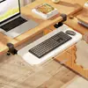 Bandeja de teclado para estações de trabalho de escritório, suporte sem perfuração para lateral da mesa, mesa com extensão de braço, placa de extensão multifuncional para computador