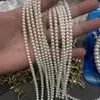 Pérolas Naturais de Água Doce 4-5mm Contas Quase Redondas DIY Corrente de Suéter Colar Pulseira Pérola Branca Contas de Arroz Joias