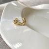 Anillo de apertura con hebilla de fosa nasal de cerdo chapado en oro real de 18 quilates de latón, nuevo anillo de temperamento que combina con todo para hombres y mujeres con nuevo
