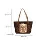 Bolso de Lona Leopardo Transfronterizo para Mujer de Gran Capacidad 2024 Nuevo Otoño e Invierno Combinable Casual Hombro Compras Bolso Tote