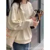 Sudadera de Cuello Redondo 2026, Nuevo Estilo Otoño/Invierno, Estilo Perezoso Suelto Campus Japonés y Coreano Top para Mujer, Sudadera Casual Cómoda para Estudiante