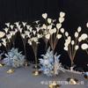 Adereços de Casamento Arte em Ferro 11 Luzes Felicidade Brilhante Árvore de Frutas Corredor Salão de Casamento Palco Decoração Palco em T Decoração Árvore de Maçã