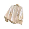 Camisa de Manga Larga Estilo Retro Chino Mejorado Estilo Nacional de Calidad Garantizada, Talla Grande, Oculta el Vientre, Aspecto Juvenil, para Mujeres de Mediana Edad