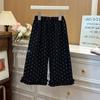 Calça Espessa com Forro de Lã Estilo Coreano para Meninas, Outono e Inverno, Tendência, Roupa da Moda Casual Estilo Coreano para Bebês Meninas