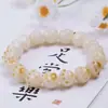 Pulseira de Gato Garra Imitação Jade Branco Bodhi Queimada a Carvão Cor Gradiente Ao Redor do Dedo Pulseira Macia de Disco Brinquedo Pulseira de Menina Estudante Tendência