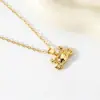 Serie Oceánica Luochen Estilo Europeo y Americano Edición Limitada de Verano Colgante de Collar con Forma de Cangrejo Diseño Creativo Cadena de Clavícula de Moda