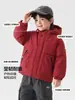 Casaco de algodão Youou para meninos, blusa de inverno para bebê, forrado com fleece e espessado, jaqueta infantil à prova d'água nova para crianças maiores, roupa de inverno moderna