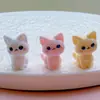 Micro gravata borboleta fofa tridimensional filhote de cachorro ao vivo quente caixa surpresa joia decoração DIY enfeites de carro acessórios de resina