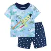 Comercio Exterior Ropa Infantil Verano Nuevo Transfronterizo Al por Mayor Hombres y Mujeres Bebé Manga Corta Pantalones Cortos Camiseta Conjunto de Dos Piezas