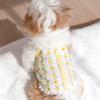 Ropa para Perro Sling con Botón de Flor Fresca Perro Pequeño Perro de Leche Ropa Teddy para Mascota Primavera y Verano
