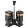T021 Estante de Especias Transfronterizo Estilo Nórdico Lujo Ligero Juego de Frascos Cuadrados de Vidrio para Especias Frascos Domésticos para Especias Caja de Especias