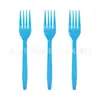 Cuchillo, Tenedor y Cuchara Azules Texturizados Desechables Suministros para Fiesta de Cumpleaños Tenedor para Pastel Cuchillo de Plástico de Color Sólido Ecológico Venta Directa de Fábrica