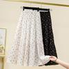 Roupas Femininas de Grande Tamanho Menina Tesão Verão Nova Chegada 2024 Moda All-Match Idade Reduzindo Emagrecimento Saia Floral Saia de comprimento médio