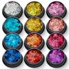 Explosiones de Amazon set estrella de cuatro puntas corazón hueco estrella de cinco puntas lentejuelas pegamento para esmalte de uñas pasta láser venta al por mayor