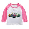 Blusa top de manga comprida para meninos roupas de outono nova camisa de baixo bonita para crianças roupas de algodão para crianças primavera e outono