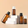 Shuncode em estoque 5-100ml frasco sub-frasco de vidro para misturar frasco de essência cosmética 15ml Frasco de óleo essencial Marrom