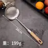 Colher de Sopa com Cabo de Madeira Maciça Colher Espátula para Mexer Frigideira Utensílio de Cozinha Colher Espátula para Mexer Frigideira Conjunto Colher Espátula Utensílios de Cozinha