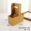 Caja de flores portátil de café papel kraft soporte para taza de té con leche arreglo floral regalo ramo caja de embalaje embalaje