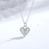 Collar de Diamantes en Forma de Corazón de Plata Esterlina S925 Nicho de Estilo Japonés y Coreano para Mujer, Versátil, de Alta Gama, Regalo de San Valentín, Cadena para Clavícula de Mujer