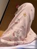 Calça de Pijama de Gaze Dupla de Algodão Desenho de Gato Rosa Fofo Calça Longa de Algodão Gaze Solta e Confortável para Casa