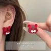 Moda Coreana Tendência Geométrico Vinho Celebridade da Internet Brincos Populares para Mulheres Luxo Leve Brincos de Alta Qualidade Atacado