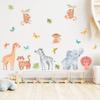 Nuevo FX-D305, dibujo de jirafa, elefante, león, habitación infantil, pasillo, decoración de pared del hogar, pegatina de pared autoadhesiva