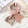 Bufanda de Lana para Mujer Otoño e Invierno Versátil Estilo Coreano Estilo Japonés Chica Linda Cálida Tejida Estudiante Bufanda Corta Pequeña