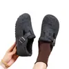 Zapatos Birkenstock Peludos de Suela Gruesa para Aumentar la Altura para Mujer 2025 Nuevos Zapatos de Algodón Deslizables Retro Populares para Exteriores para Mujer