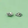 12mm Prata de Lei 925 Prata Tailandesa Suporte de Flor Contas Espaçadoras Acessórios Pulseira de Miçangas Trançada DIY Feita à Mão Material Espaçador