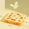 Brinquedo para gato tipo vara com pena e guizo, brinquedo interativo com bandeja, brinquedo automático auto-entretenedor para gatos para uso doméstico