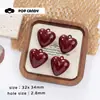 Accesorios Colgantes para Llavero con Forma de Corazón Colorido de Esmalte, Estilo Coreano
