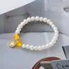 Pulsera de Perlas de Agua Dulce Natural para Mujer, Lujo Ligero, Nicho, Sensación de Alta Gama, Nuevo Estilo Chino, Pulsera de Perla y Cristal, Pulsera para Mejor Amiga