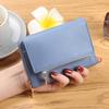 Fabricante Transfronterizo Nuevo Monedero de Superficie Suave Billetera Pequeña para Mujer Bolsa Corta con Cremallera Bolso Clutch de Moda Ranura para Tarjetas Bolso de Mujer