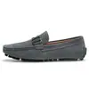 Zapatos Bean Bean para Hombre Otoño Nuevo Estilo Mocasines para Hombre Estilo Británico Slip-on Ante Zapatos Perezosos Suela Blanda Zapatos para Conducir