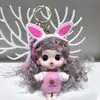 Chaveiro de Boneca Barbie Princesa Olhos de Estrela Articulada Desenho Animado Pingente Exquisito para Bolsa de Brinquedo de Menina